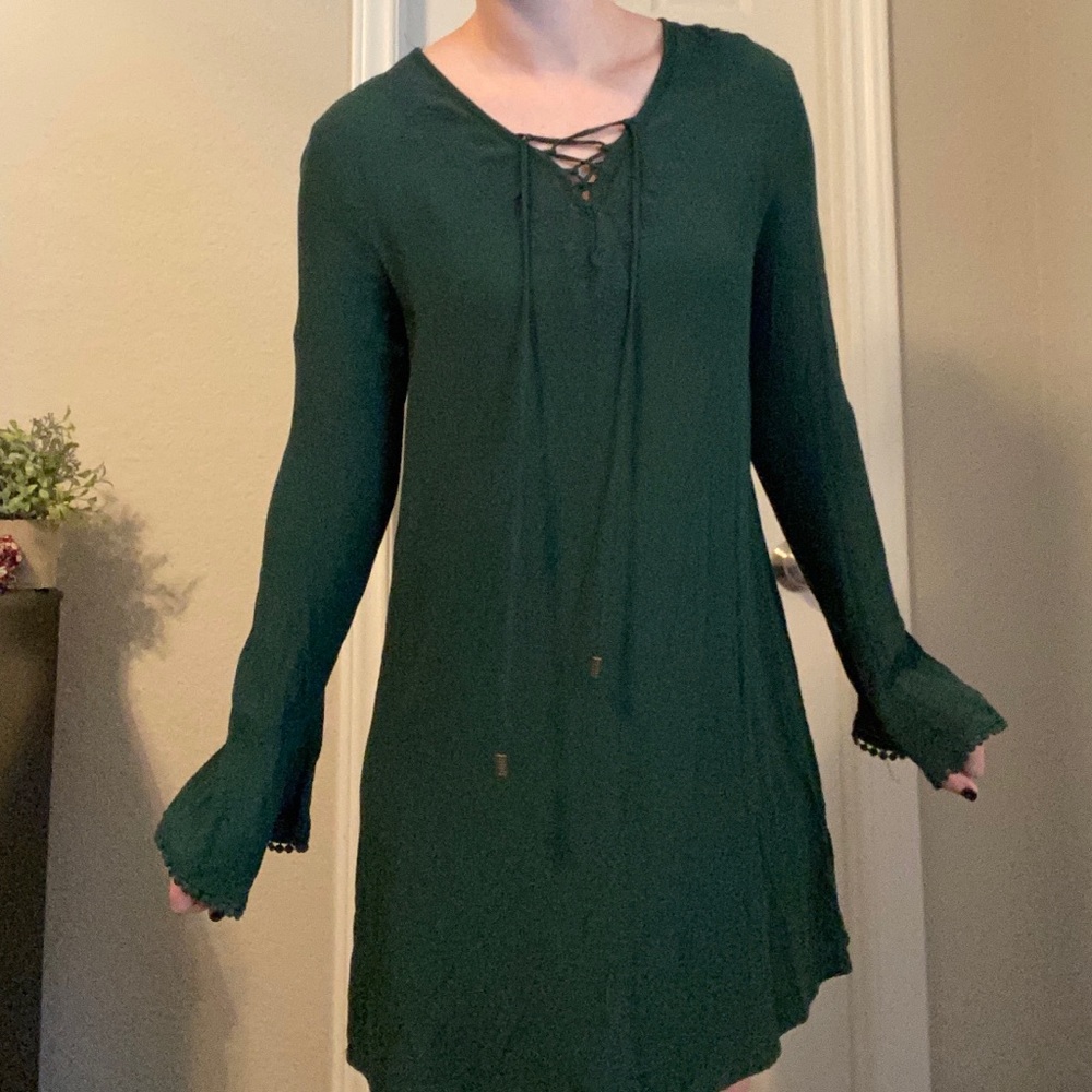 Green Mini Dress - Picture 3 of 5